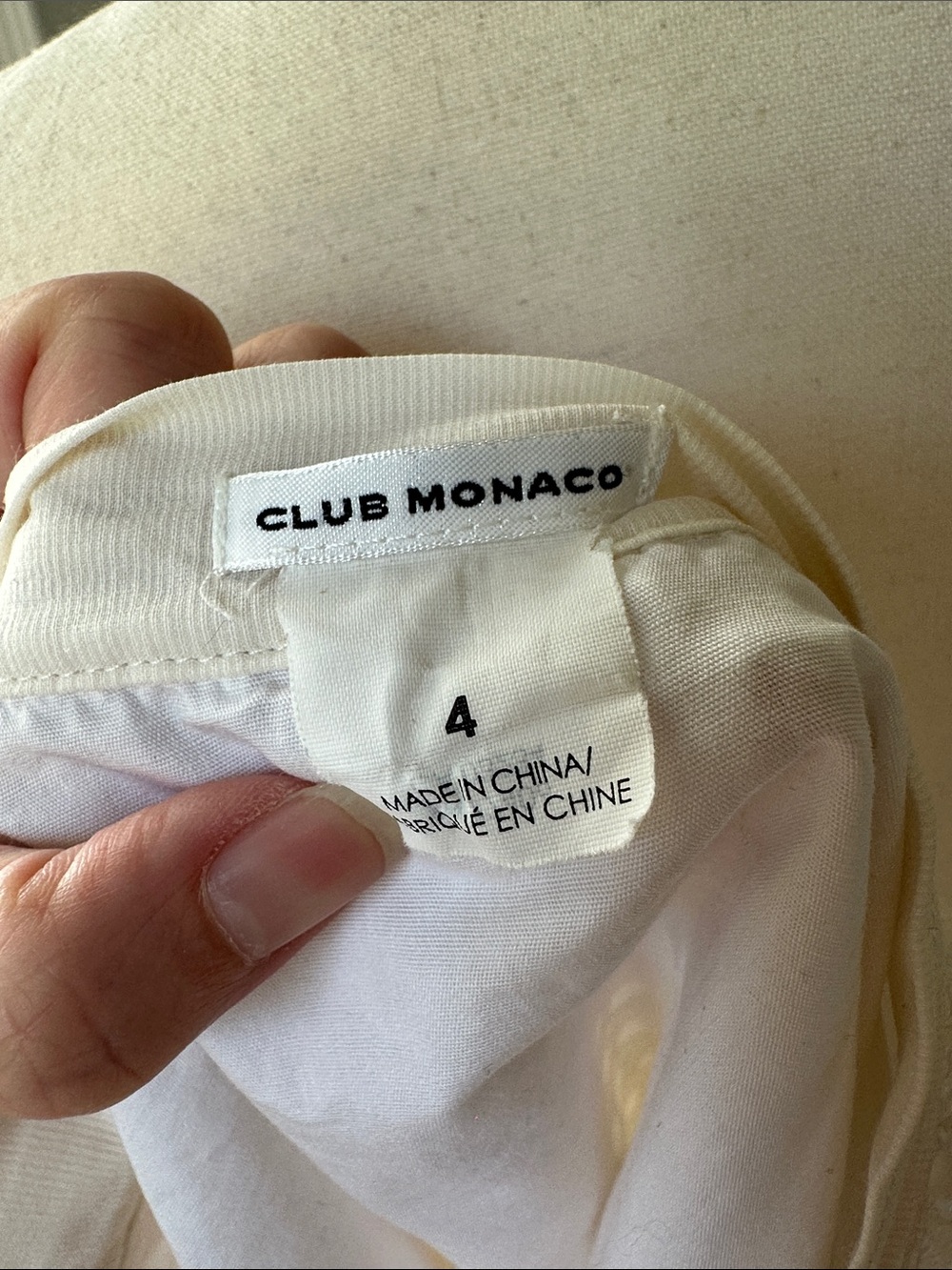 CLUB MONACO White Eyelet Lace A-Line Skirt Cotton with Front Zip Flare Size 4 - Picture 9 of 12